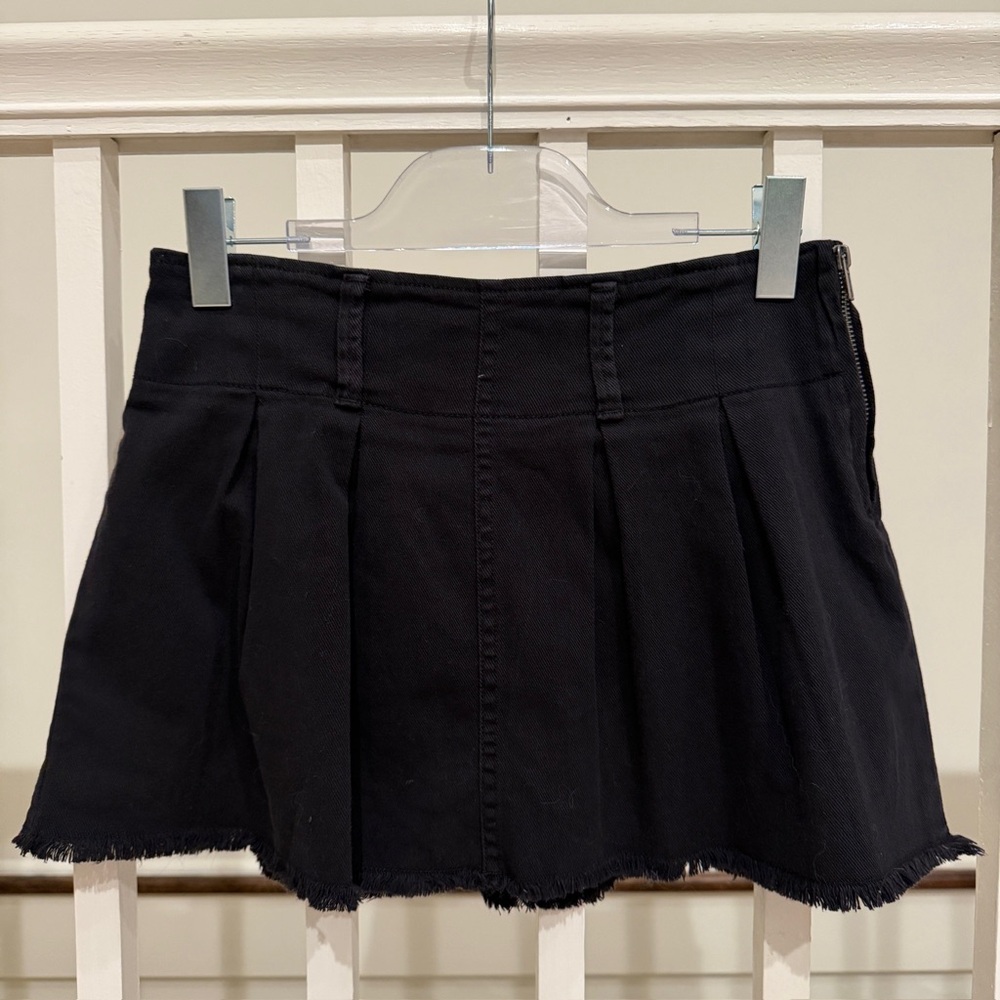 BP Black Frayed Hem Mini Skirt